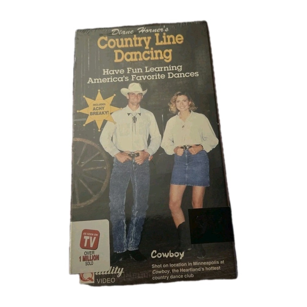 Diane Horner's Country Line Dancing VHS 1992 Achy Breaky Electric Slide Sealed‎